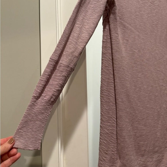 Cozy Cowl Neck Tunic Sweater Lavender Purple Size M Soft Knit Longline - Picture 9 of 14